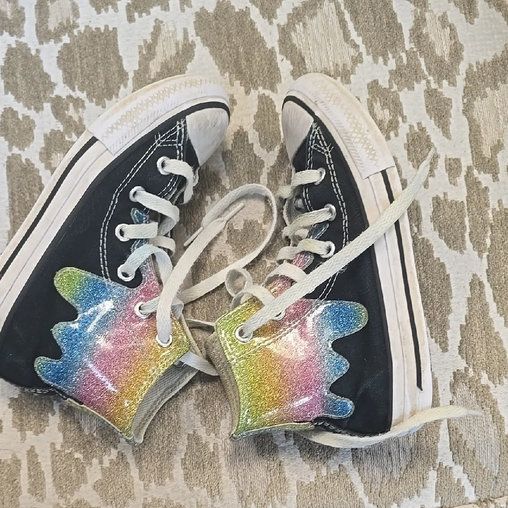 Converse Black High-Top Sneakers with Rubber Toe Cap